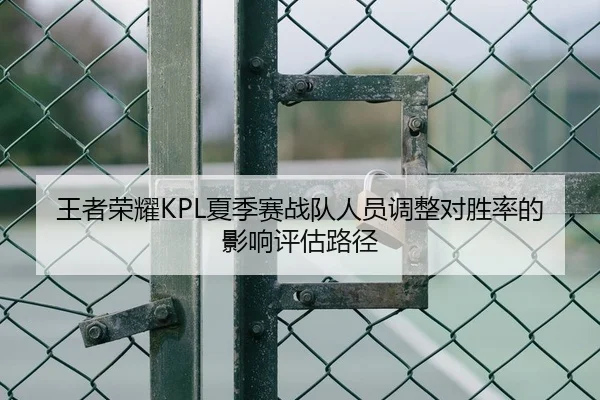 王者荣耀KPL夏季赛战队人员调整对胜率的影响评估路径